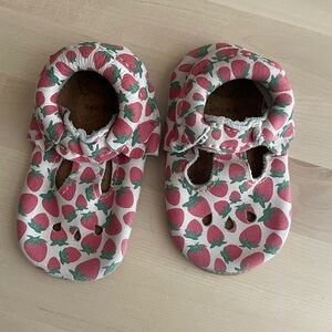 Freshly Picked baby strawberry moccasins
